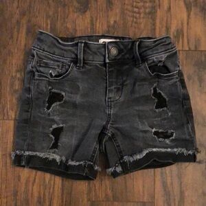 Girls‎ SO Cuffed Hem Midi Shorts Black- Size 8